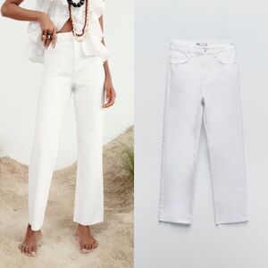 Zara Z1975 High Rise Straight Jeans